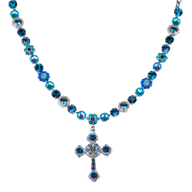 Mariana Must-Have Floral Cross Necklace in Fairytale - Preorder