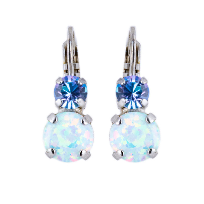 Mariana Double Stone Leverback Earrings in Ice Queen - Preorder