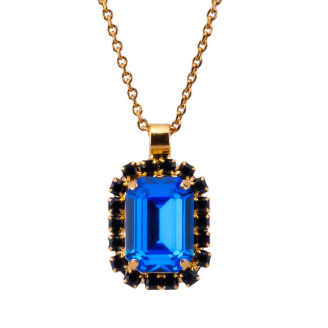 Mariana Lovable Emerald Cut Halo Pendant in Fairytale - Preorder