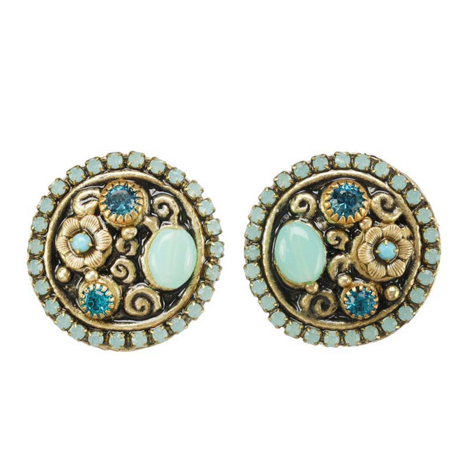 Michal Golan Viridian Circle Flower Earrings