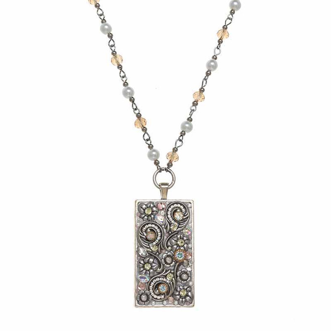 Michal Golan Silverlining Rectangle Necklace
