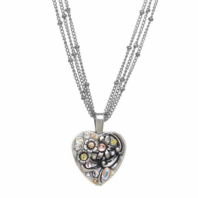 Michal Golan Silver Lining Heart Necklace I