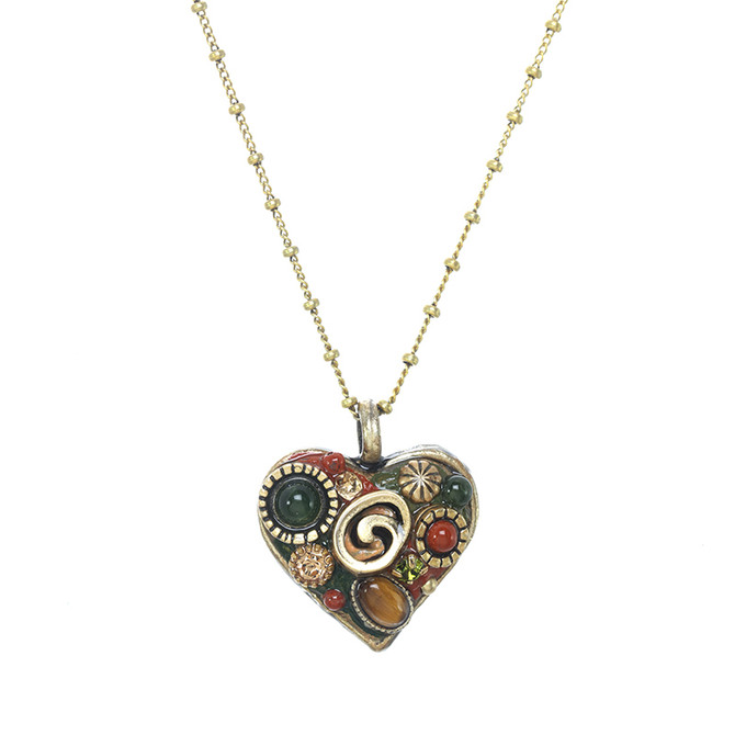 Michal Golan Evergreen Heart Necklace