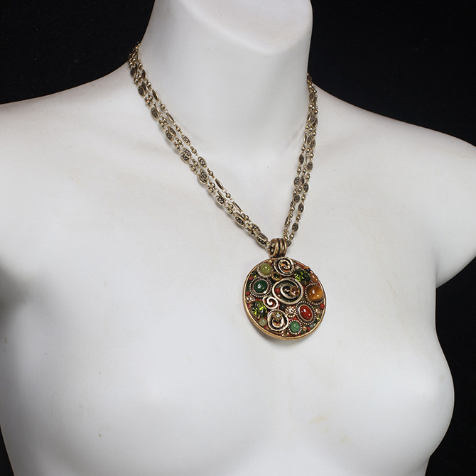 Michal Golan Evergreen Large Circle Necklace