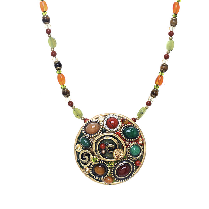 Michal Golan Evergreen Medium Circle Necklace