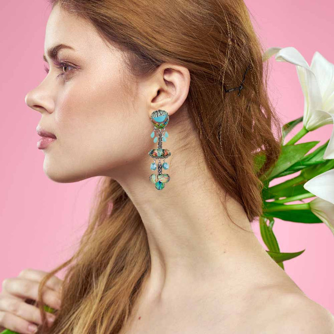 Ayala Bar Clover Blooms Hydrangea Earrings