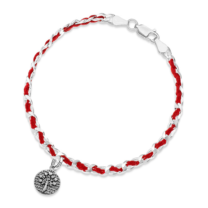 Family Tree of Life Red String of Fate Bracelet