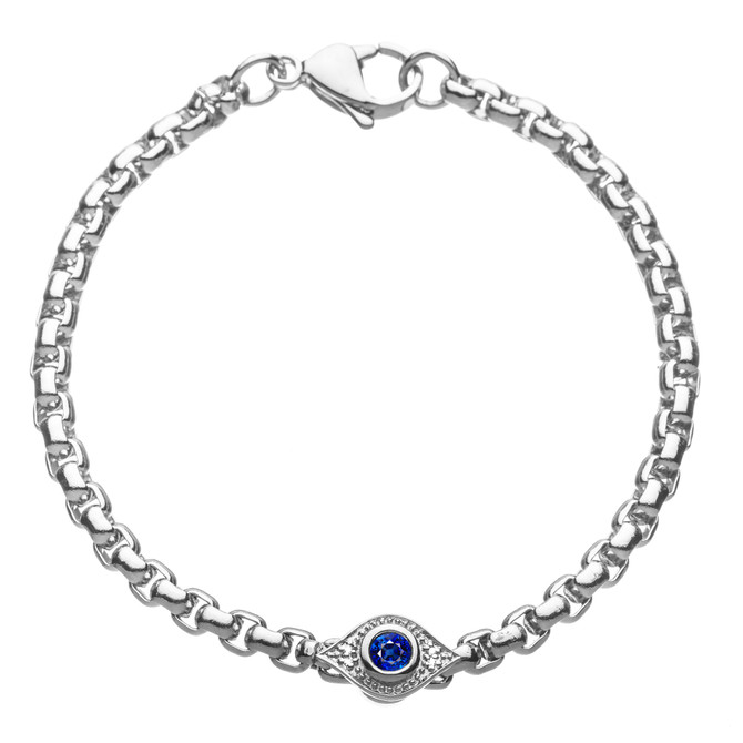 Sapphire Evil Eye Bracelet to Wear Everyday