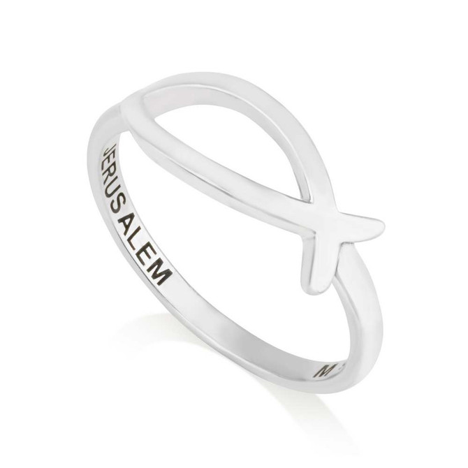 925 Sterling Silver Fish Ring