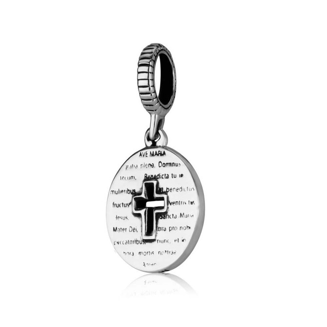 Roman Ave Maria Prayer Pendant Charm