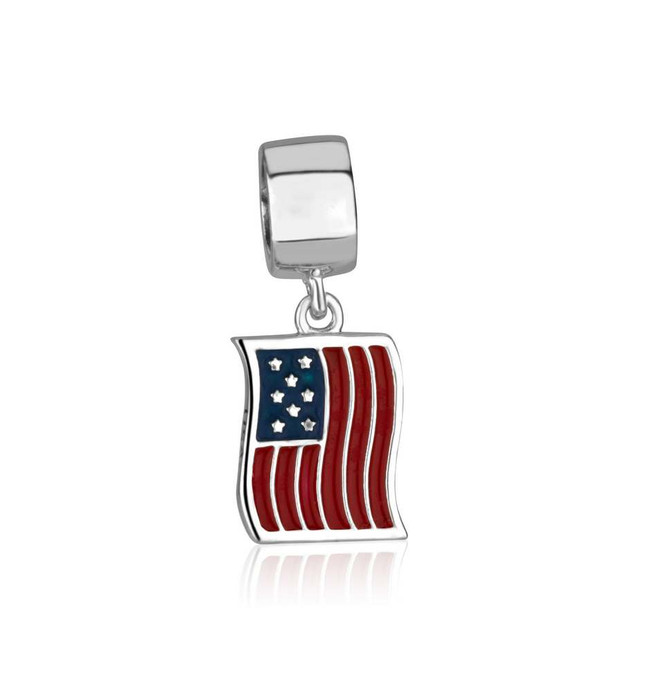 Israeli and American Flags Silver Charm