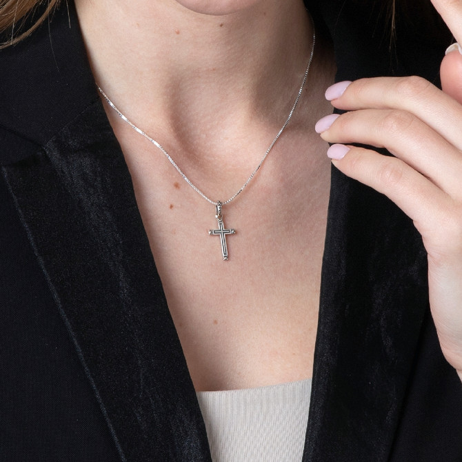 Sterling Silver Trinity Pendant Cross