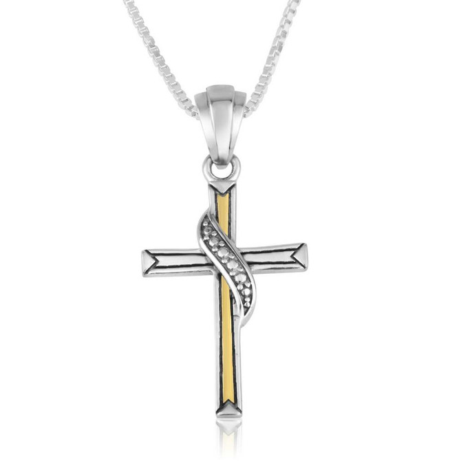 Gold Plated Trinity Cross Silver Pendant