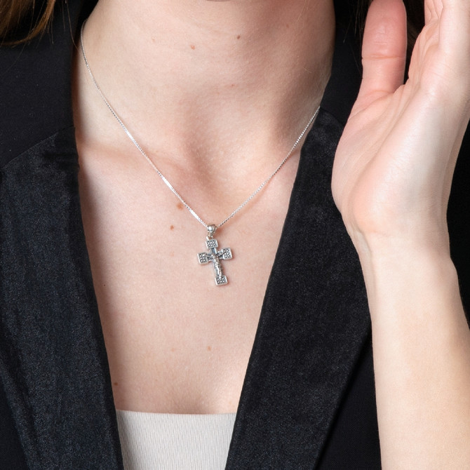 Silver Crucifix Pendant Cross