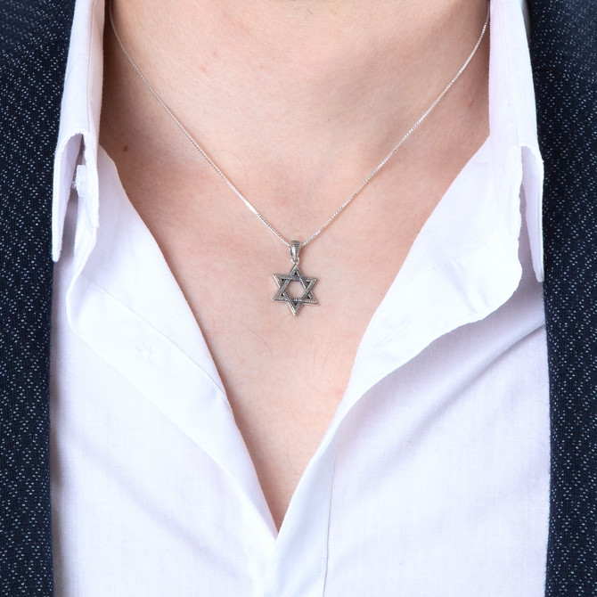 Silver Pendant in a form of Star of David