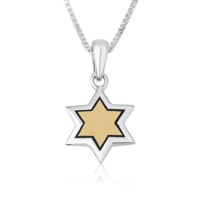 Gold Plated Star of David Silver Pendant