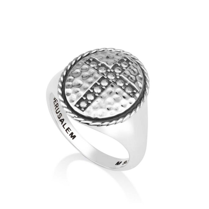 Sterling Silver Ring with Cross
