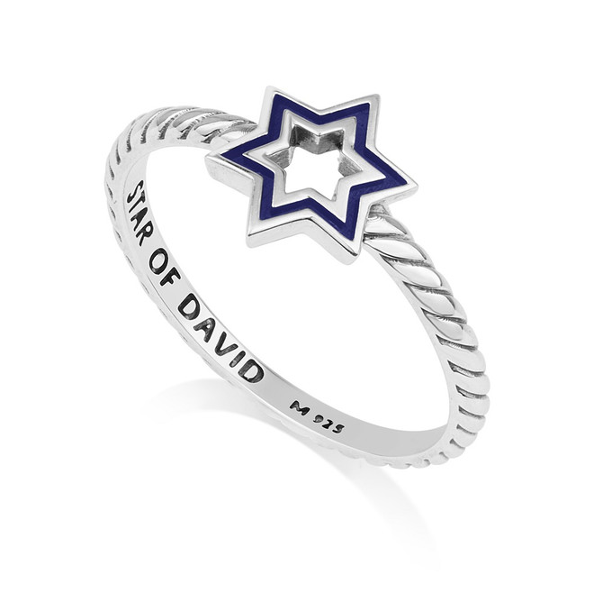 925 Sterling Silver Ring with Star of David