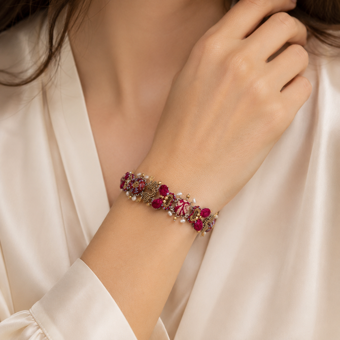 Ayala Bar Ancient Royalty Pink Velvet Bracelet