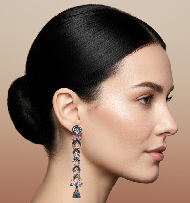 Ayala Bar Spring Obsidian Classic Nightfall Earrings