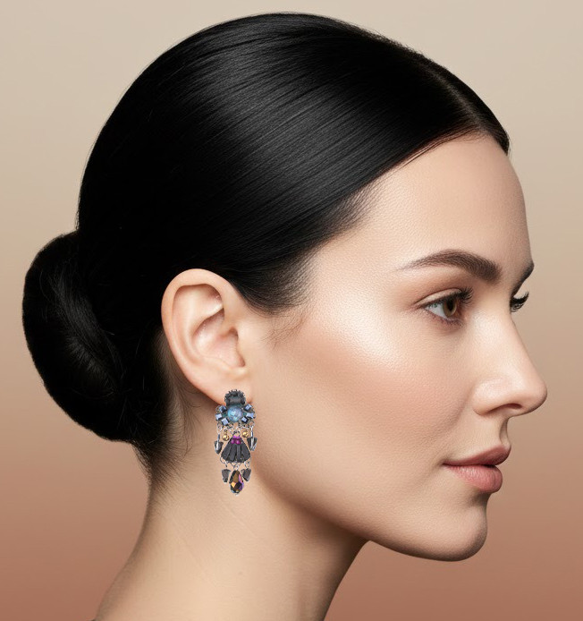 Ayala Bar Obsidian Ebony Glow Earrings