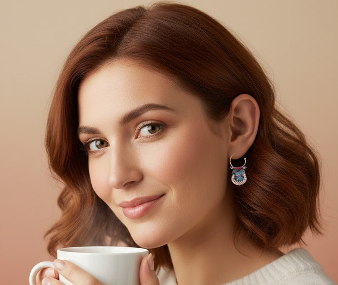 Ayala Bar Summer Skies Artisam Hoop Earrings