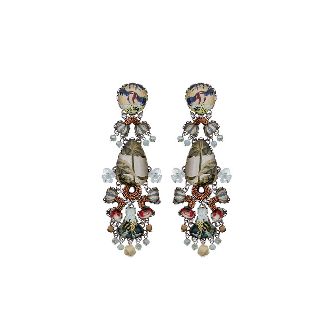 Ayala Bar Neptunes Garden Azure Leaf Earrings