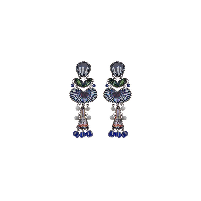 Ayala Bar Blue Domes Luna Spark Earrings