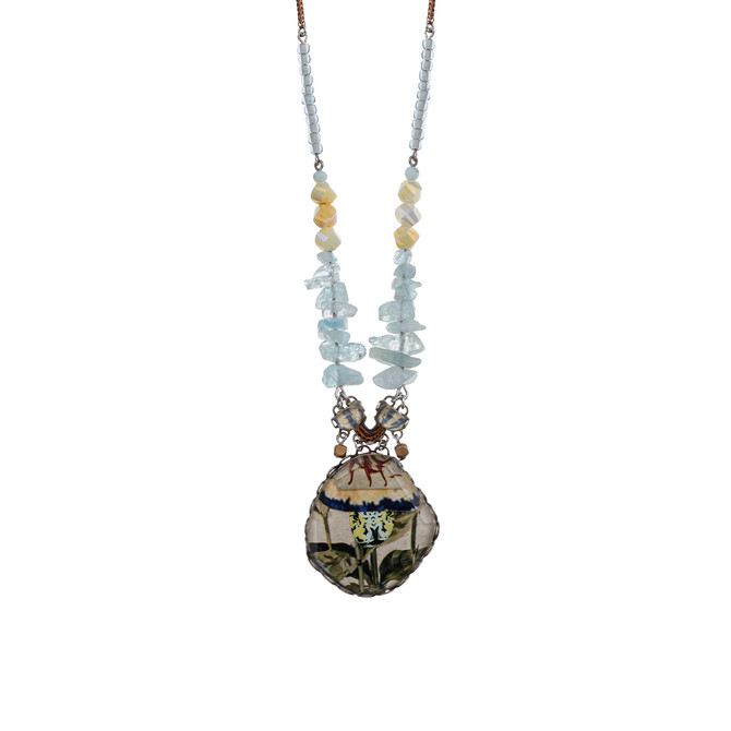 Ayala Bar Neptunes Garden Azure Leaf Necklace