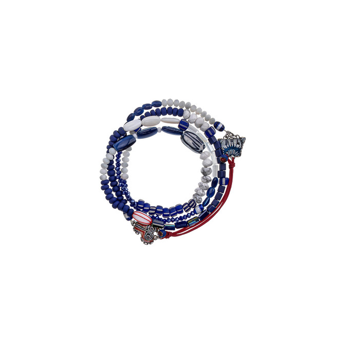 Ayala Bar Blue Domes Luna Spark Wrap Bracelet