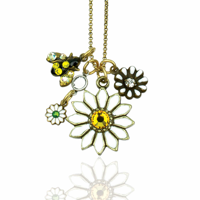 Oopsy Daisy  Crystal Jumble Charm Necklace
