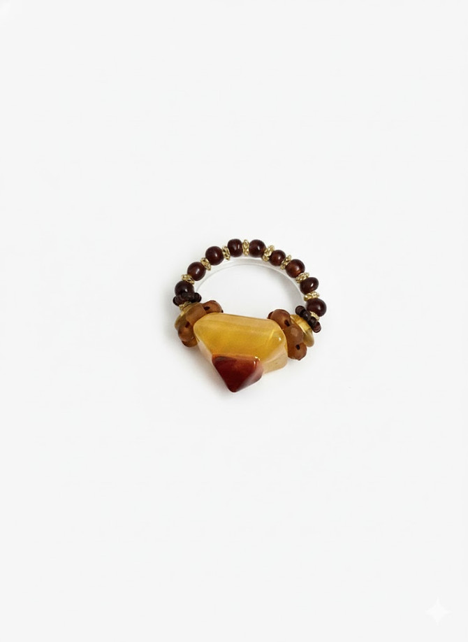 Orna Lalo Yellow Pyramid Ring -R