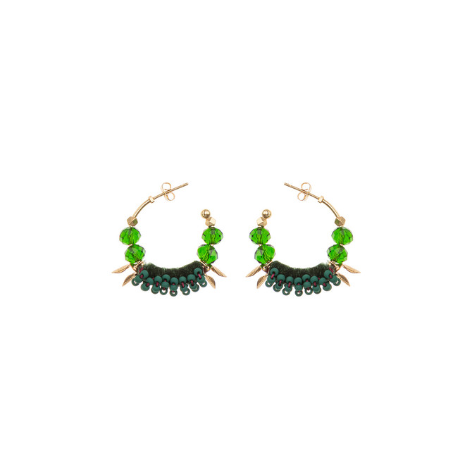 Jade Garden Matcha Hoop Earrings