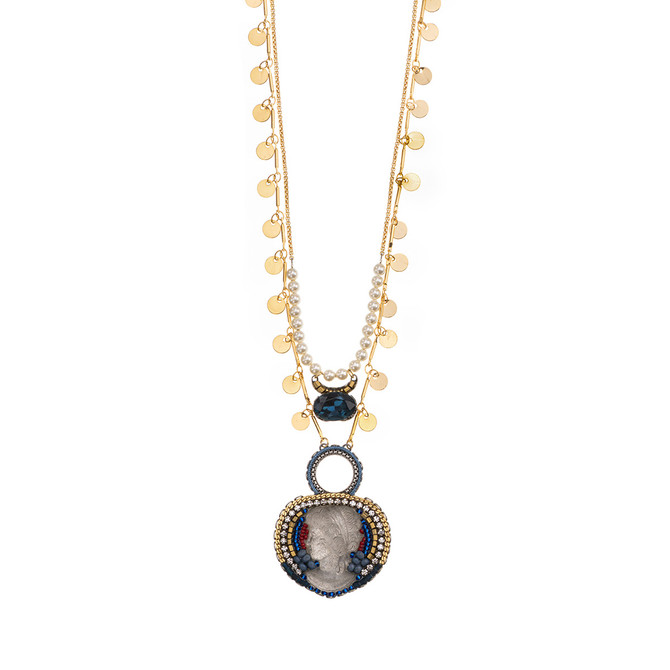 Roman Holiday Gold Coin Promenade Necklace