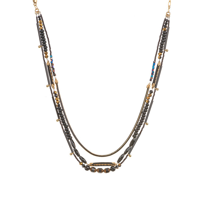 Midnight Lava Volcano Chic Necklace