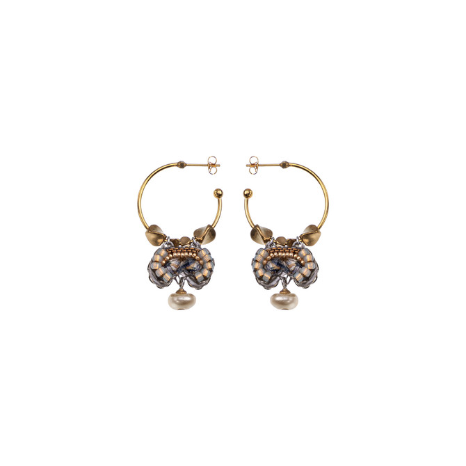 Ayala Bar Drops of Gold Gold Dust Hoop Earrings