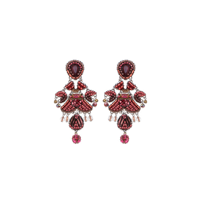 Ayala Bar Mulled Wine Velvet Vintage Earrings