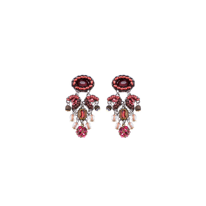 Ayala Bar Mulled Wine Garnet Hour Earrings