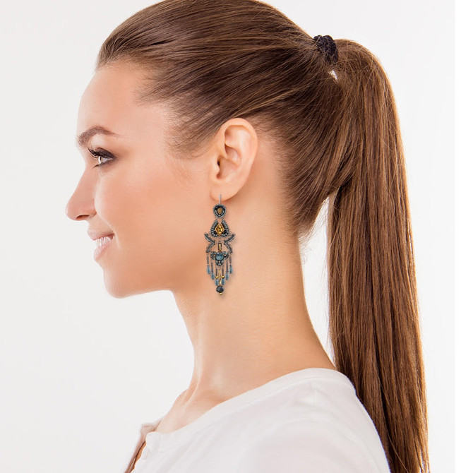 Ayala Bar Moonlight Shimmer Lunar Temple Earrings
