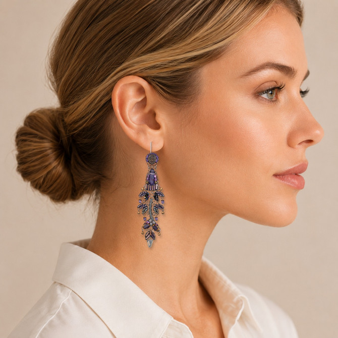 Ayala Bar Purple Passion Lavender Spell Earrings