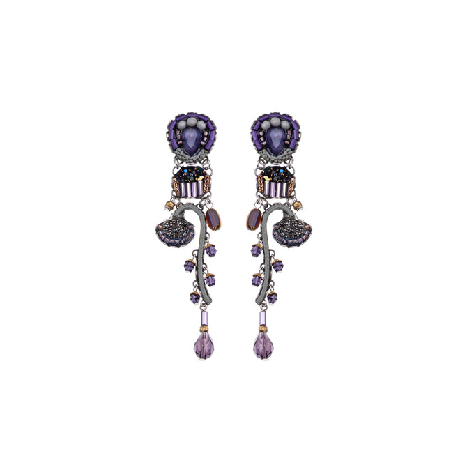 Ayala Bar Purple Passion Dusk Petal Earrings