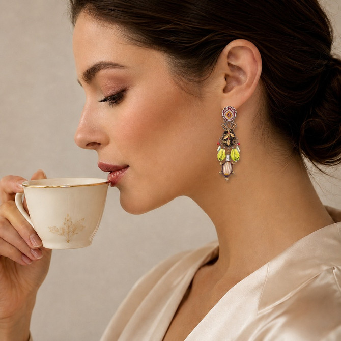 Ayala Bar Vintage Gold Jungle and Gold Earrings