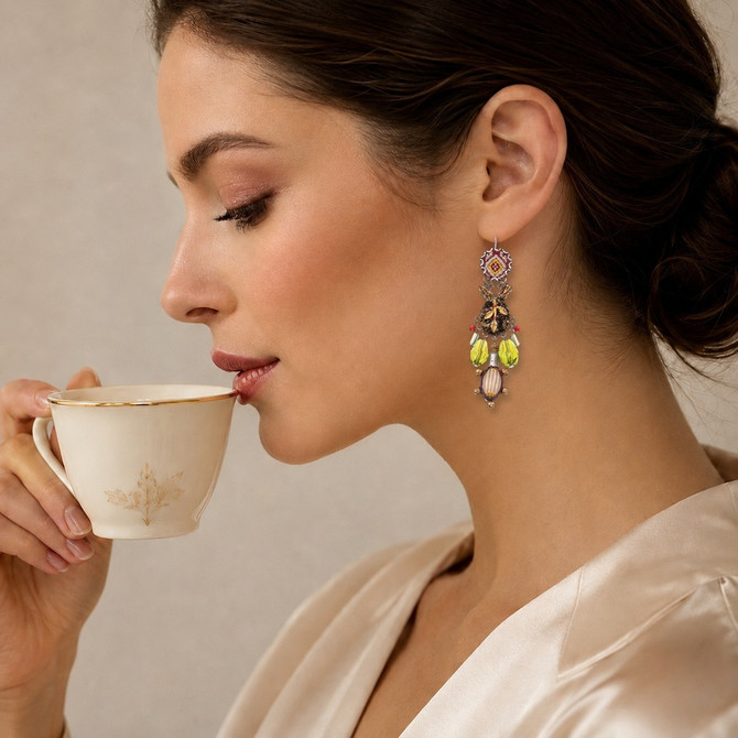 Ayala Bar Vintage Gold Jungle and Gold Earrings