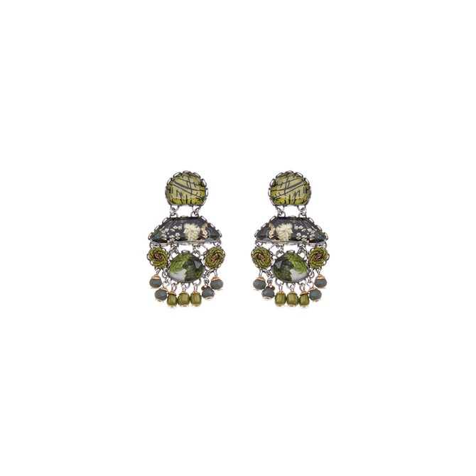 Ayala Bar Forest Reflection Wild Leaf Earrings