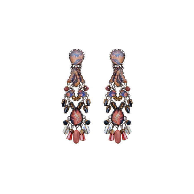 Ayala Bar Amber Bloom Painted Petal Earrings