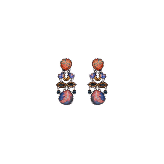 Ayala Bar Amber Bloom Blush and Bronze Earrings