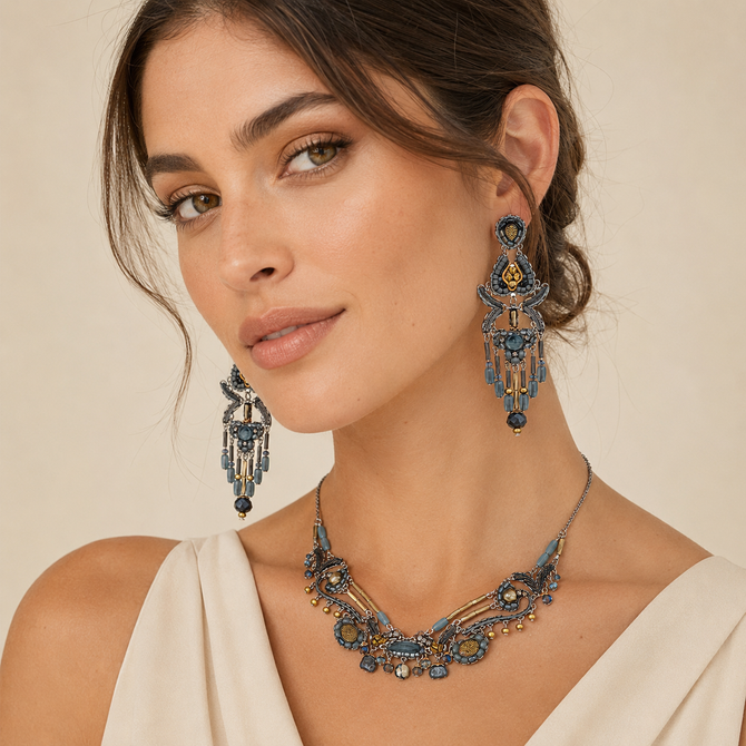 Ayala Bar Moonlight Shimmer Tidal Silver Necklace