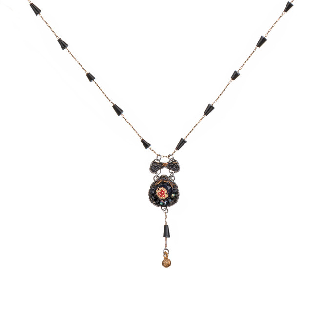 Ayala Bar Obsidian Night Black Satin Necklace