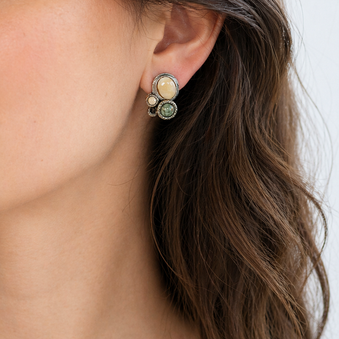 Michal Golan Moss Garden Riverstone Abstract Earrings