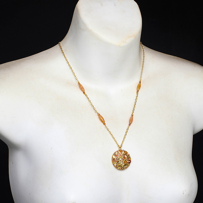 Michal Golan Peach Tree Pearl Medium Beaded Circle Necklace II